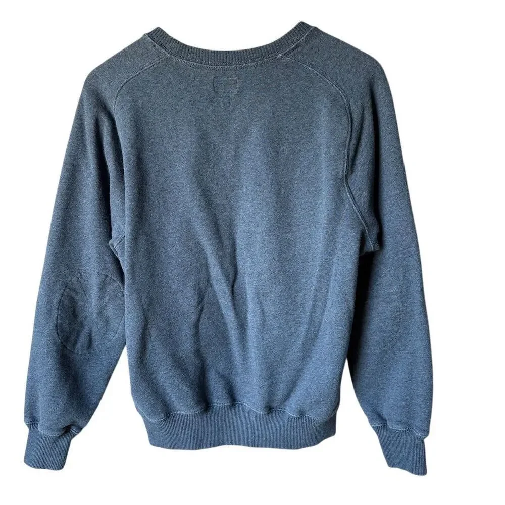 J.Crew Men's Blue Vintage Fleece Crewneck Sweatshirt Size M Long Sleeve Pullover